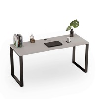 Biurko z metalowymi nogami - Szare