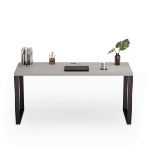 Biurko z metalowymi nogami - Szare (3).jpg