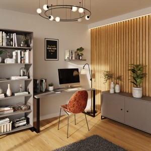 Biurko z metalowymi nogami - Grafit (7).jpg