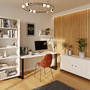 Biurko z metalowymi nogami - Sosna (7).jpg