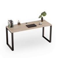 Biurko z metalowymi nogami - Dąb sonoma