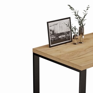 Biurko z metalowymi nogami - Dąb złoty (5).jpg