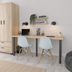 Biurko podwójne Iron Duo - Dąb sonoma (5).jpg