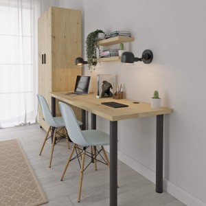 Biurko podwójne Iron Duo - Dąb artisan (6).jpg