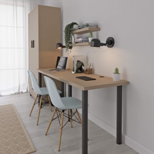 Biurko podwójne Iron Duo - Cappuccino (6).jpg