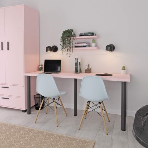 Biurko podwójne Iron Duo - Różowe (5).jpg
