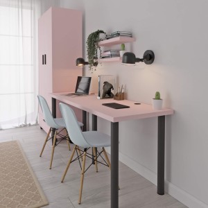 Biurko podwójne Iron Duo - Różowe (6).jpg
