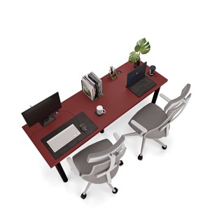 Biurko podwójne Iron Duo - Czerwony (3).jpg