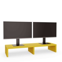 Podwójna podstawka pod monitor - Żółta