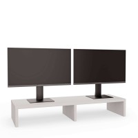 Podwójna podstawka pod monitor - Biała