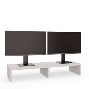 Podwójna podstawka pod monitor - Biała