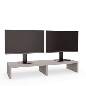 Podwójna podstawka pod monitor - Szara