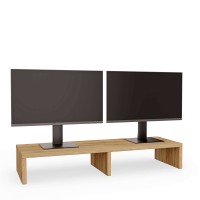 Podwójna podstawka pod monitor - Dąb złoty