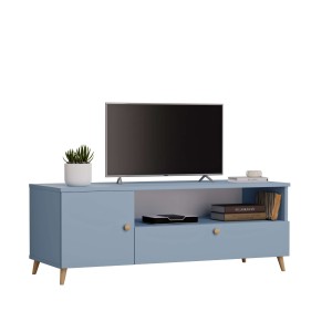 Szafka RTV niebieski - Kolekcja Scandi