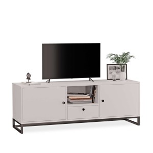 Szafka RTV metalowa z szufladą biały - kolekcja Metalove