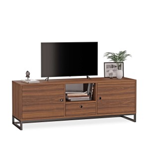 Szafka RTV metalowa z szufladą orzech - kolekcja Metalove