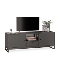 Szafka RTV metalowa z szufladą czarny - kolekcja Metalove