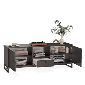 Szafka RTV metalowa z szufladą czarny - kolekcja Metalove (4).jpg