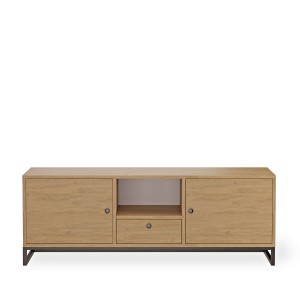 Szafka RTV metalowa z szufladą dab kamienny - kolekcja Metalove (3).jpg