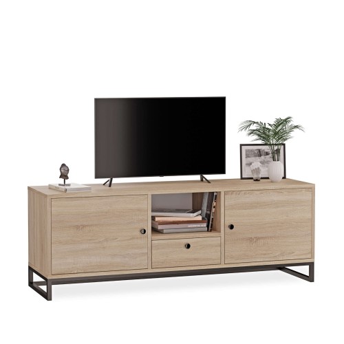 Szafka RTV metalowa z szufladą dab sonoma - kolekcja Metalove (1).jpg