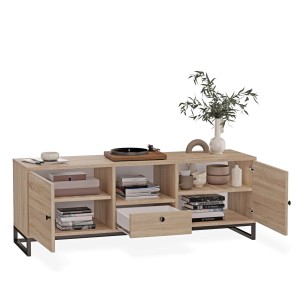 Szafka RTV metalowa z szufladą dab sonoma - kolekcja Metalove (4).jpg