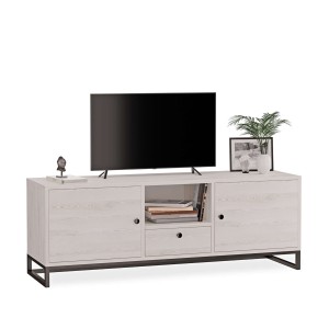 Szafka RTV metalowa z szufladą sosna  - kolekcja Metalove