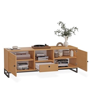 Szafka RTV metalowa z szufladą buk - kolekcja Metalove (4).jpg