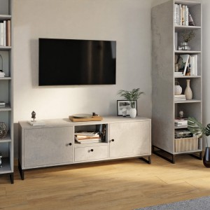 Szafka RTV metalowa z szufladą beton - kolekcja Metalove (5).jpg