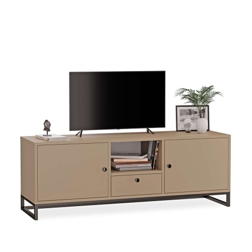 Szafka RTV metalowa z szufladą szare - kolekcja Metalovecappuccino (2).jpg