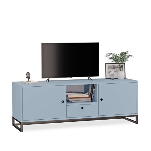 Szafka RTV metalowa z szufladą niebieski - kolekcja Metalove (1).jpg