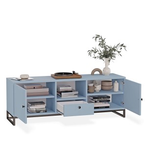 Szafka RTV metalowa z szufladą niebieski - kolekcja Metalove (3).jpg