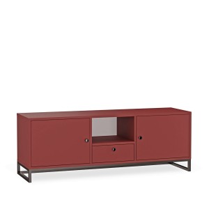Szafka RTV metalowa z szufladą czerwony - kolekcja Metalove (4).jpg