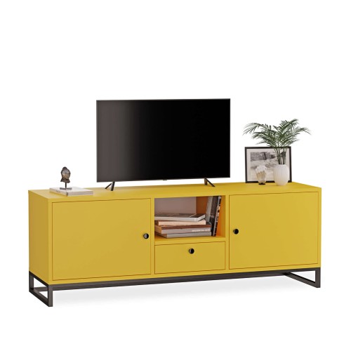 Szafka RTV metalowa z szufladą żółty - kolekcja Metalove (1).jpg