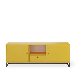 Szafka RTV metalowa z szufladą żółty - kolekcja Metalove (3).jpg