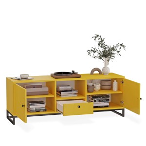 Szafka RTV metalowa z szufladą żółty - kolekcja Metalove (4).jpg