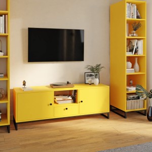 Szafka RTV metalowa z szufladą żółty - kolekcja Metalove (5).jpg
