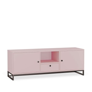Szafka RTV metalowa z szufladą różowe - kolekcja Metalove (4).jpg