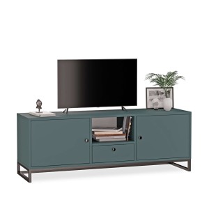 Szafka RTV metalowa z szufladą zielona - kolekcja Metalove