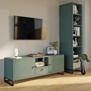 Szafka RTV metalowa z szufladą zielona - kolekcja Metalove (7).jpg