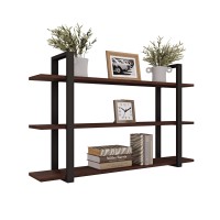 Półka potrójna metalowa wenge loftowa