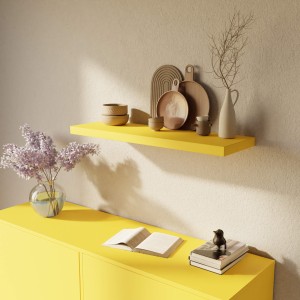 półka na książki do pokoju dziecięcego żółty
