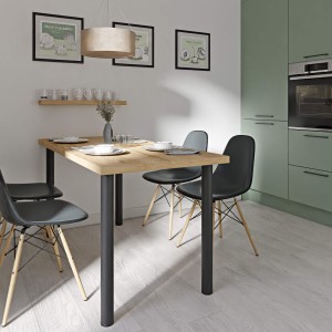 Stolik kuchenny z nogami okrągłymi - dąb złoty (5).jpg