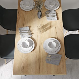 Stolik kuchenny z nogami okrągłymi - dąb złoty (6).jpg