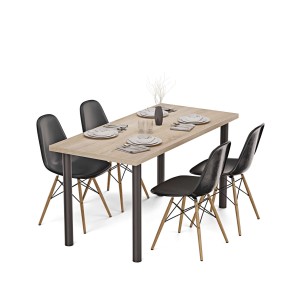 Stolik kuchenny z nogami okrągłymi - dąb sonoma (3).jpg