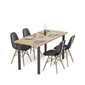 Stolik kuchenny z nogami okrągłymi - dąb artisan (3).jpg