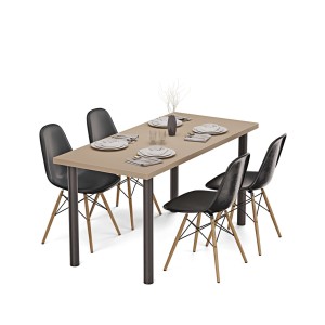 Stolik kuchenny z nogami okrągłymi - cappuccino (3).jpg