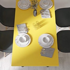 Stolik kuchenny z nogami okrągłymi - żółty (7).jpg