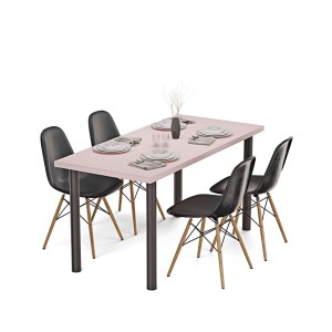 Stolik kuchenny z nogami okrągłymi - różowy (3).jpg