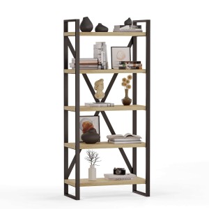 Regał Metalowy Loftowy Industrialny Dąb artisan