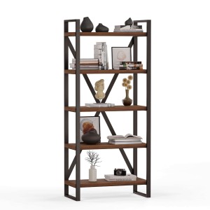 Regał Metalowy Loftowy Industrialny Orzech